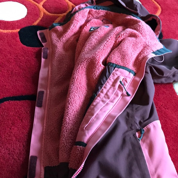 Rei fleeced line waterproof jacket with hood - Picture 6 of 6